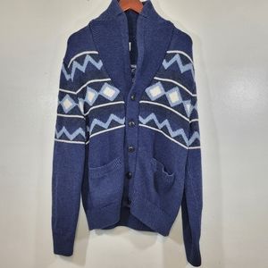 GAP Grandpa Cozy Oversized True Blue Sweater Cardigan